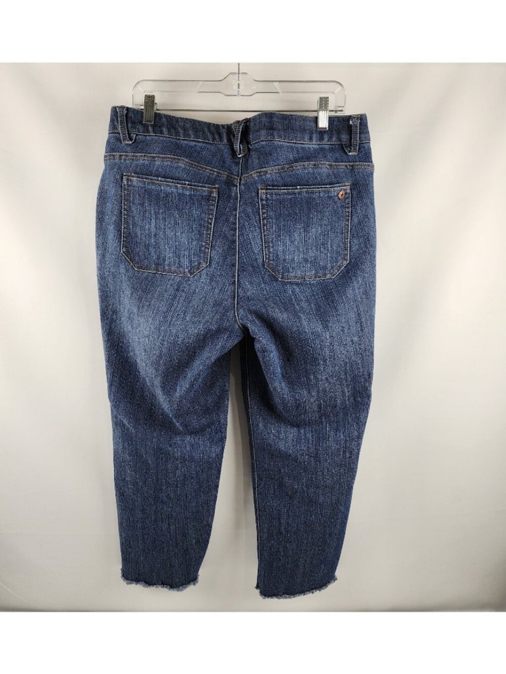 Democracy Jeans Women 16W Blue AB Technology Skyrise Frayed Hem Denim (33x25) - Picture 8 of 11